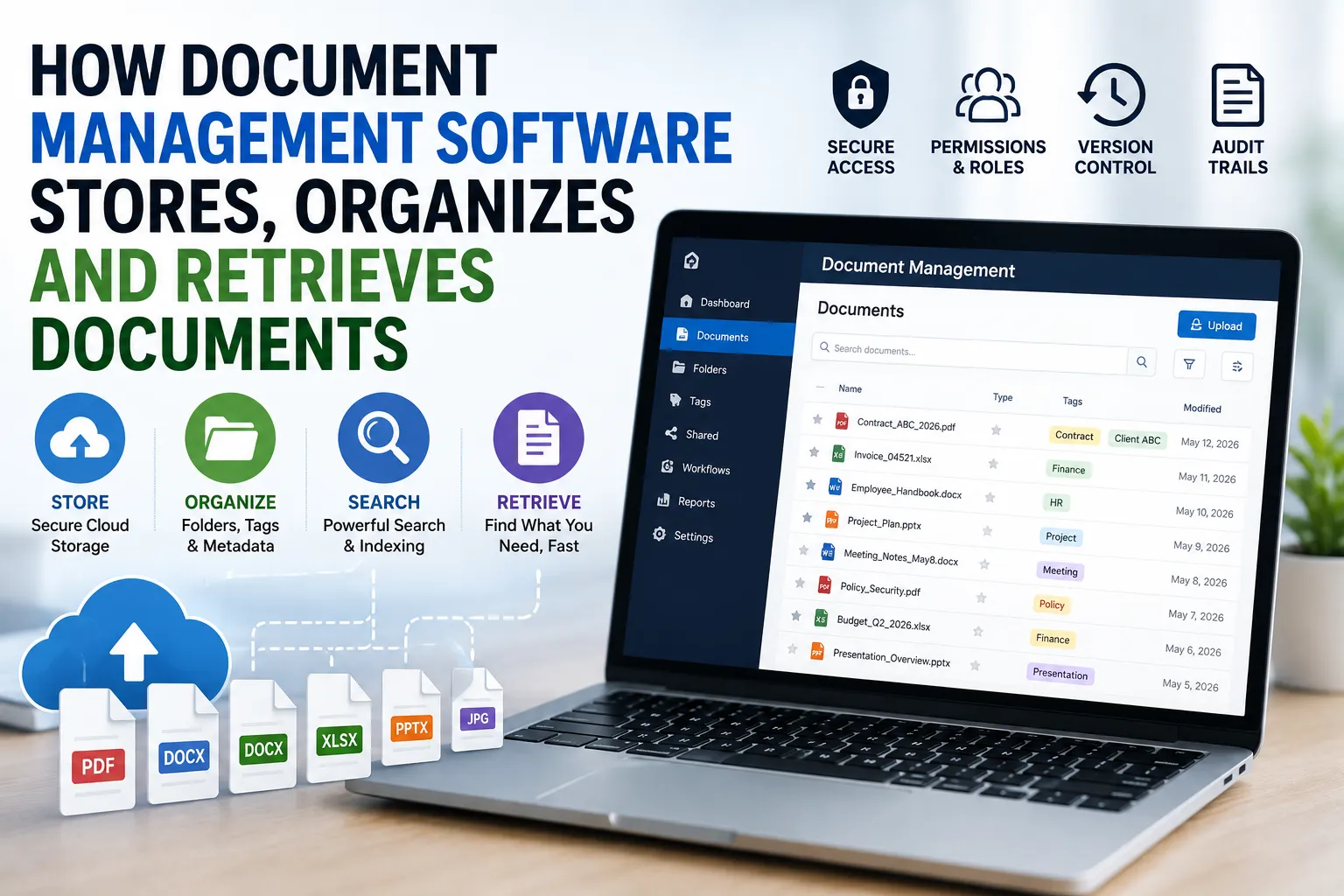 How Document Management Software Stores, Organizes and Retrieves Documents