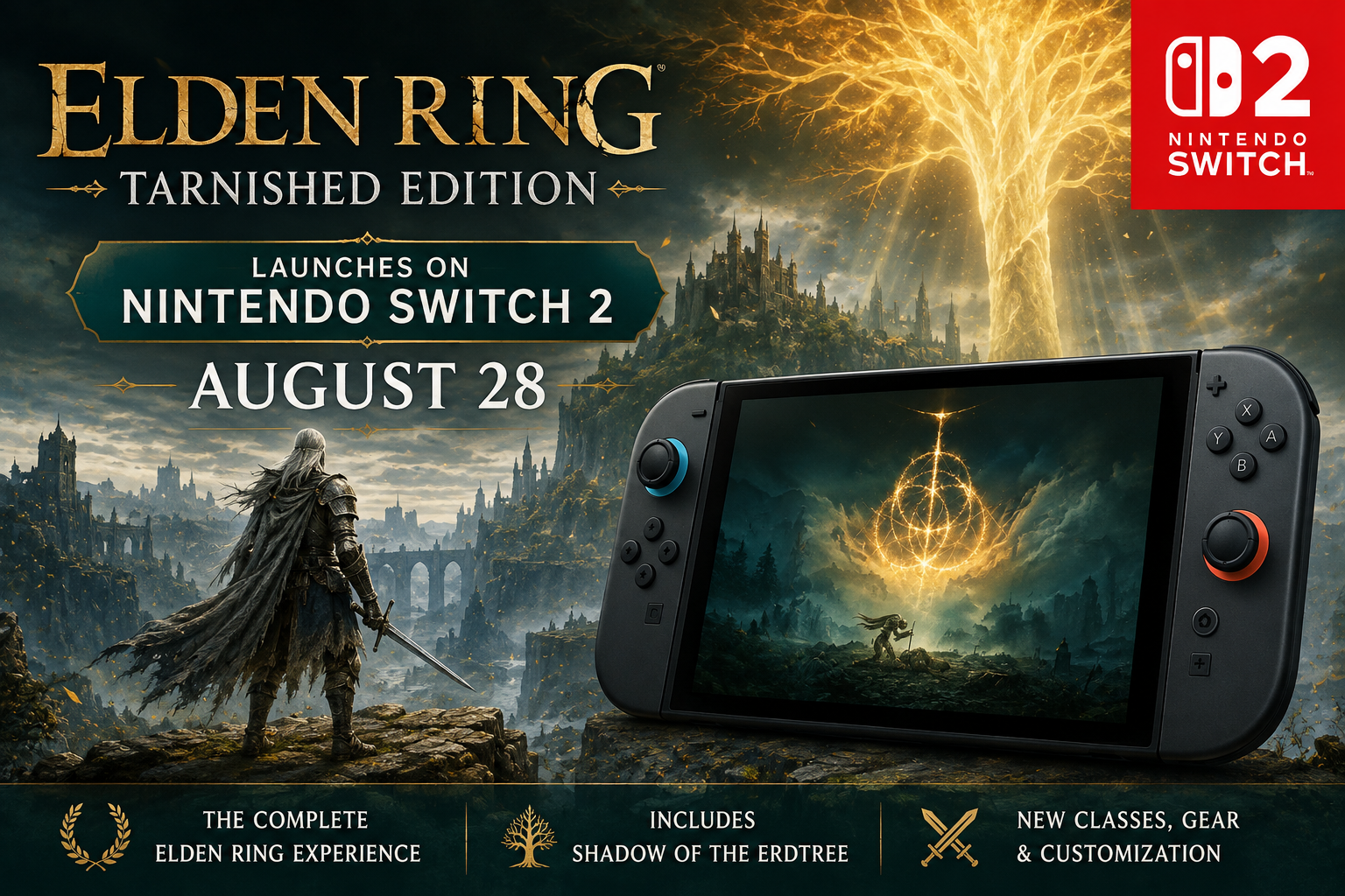 Elden Ring Tarnished Edition Launches on Nintendo Switch 2 August 28